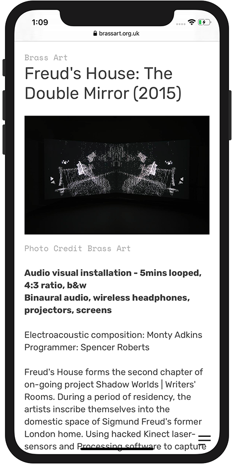 Mobile view of one of Brass Art's artwork studies - Freud's House: The Double Mirror (2015)