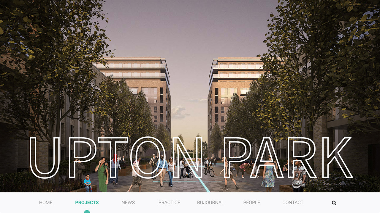The project page for BUJ's Upton Park development