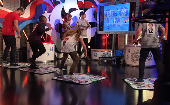 DanTDM presenting Room of Doom on CBBC's Blue Peter in 2016