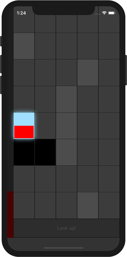 iPhone gameplay screenshot from a Node.js web app developed for Stephen Fry's Gadget Man in 2014