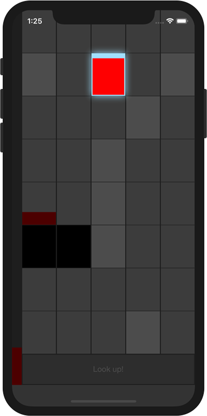 iPhone gameplay screenshot from a Node.js web app developed for Stephen Fry's Gadget Man in 2014