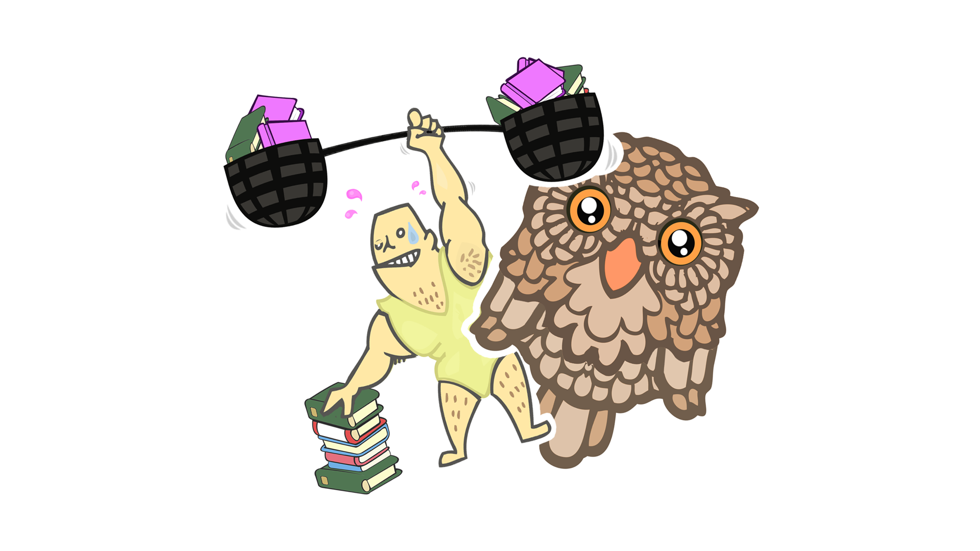 Two achievement badges from Librarygame - The Weighlifter and The Night Owl